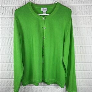 Vintage Foxcroft Green Button-Up Cardigan